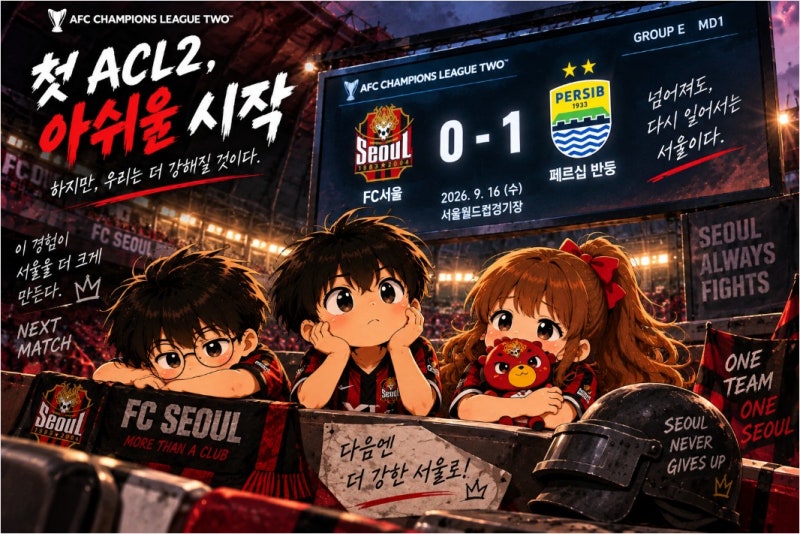 2026년 9월 16일 FC 서울 페르십 반둥 리뷰, 전반 5분 실점이 바꾼 ACL2 첫 경기