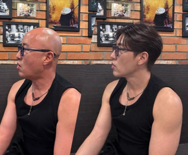 민머리 홍석천이 사라졌다, 앞머리 내리자 확 달라진 현재 모습