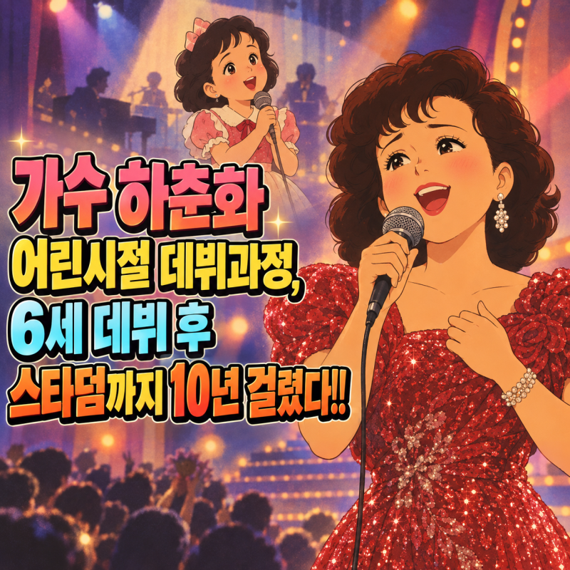 가수 하춘화 어린시절 데뷔과정, 6세 데뷔 후 스타덤까지 10년 걸렸다!!