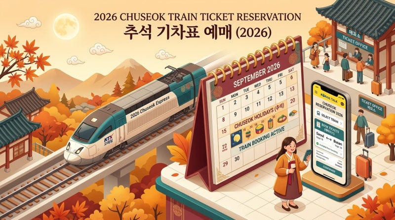 2026 추석 기차표 예매 일정 총정리｜코레일 홈페이지 KTX·SRT 예약 방법 및 기간