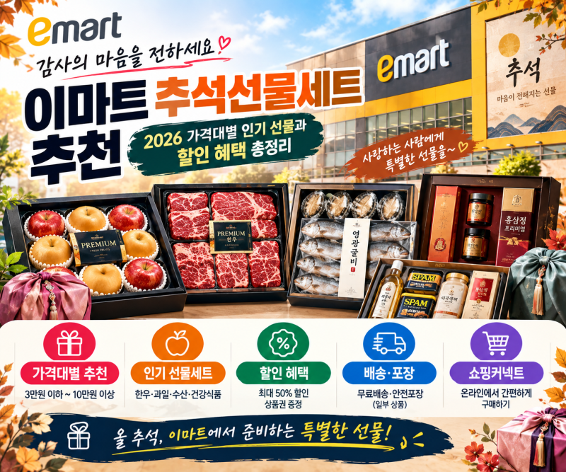 이마트 추석선물세트 추천｜2026 가격대별 인기 선물과 할인 혜택 총정리