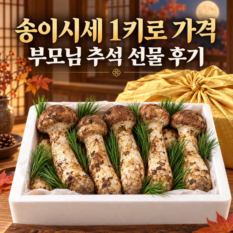 송이시세 1키로 가격, 원산지와 등급까지 비교해본 부모님 추석 선물 후기