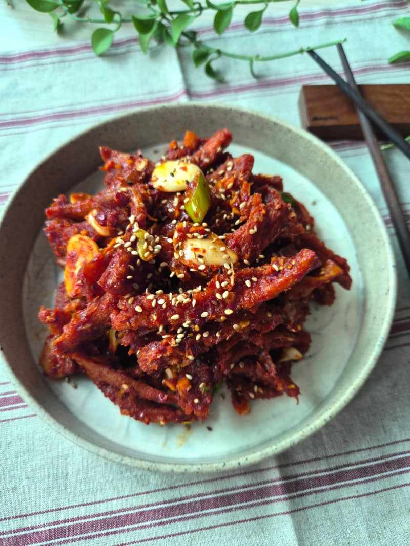 황태채볶음 무침 같이 부드러운 황태채볶음 양념 레시피