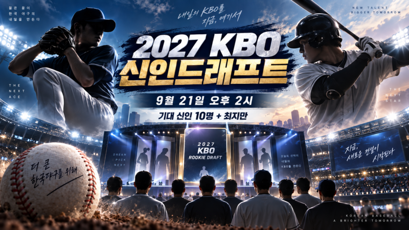 2027 KBO 신인드래프트 날짜와 기대되는 신인 10명, 최지만까지 정리