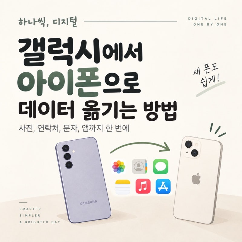 갤럭시에서 아이폰으로 데이터 옮기는 방법