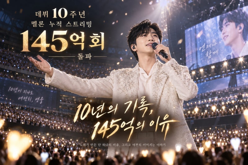 임영웅 멜론 누적 145억 스트리밍 돌파, 데뷔 10주년에 다시 쓴 기록