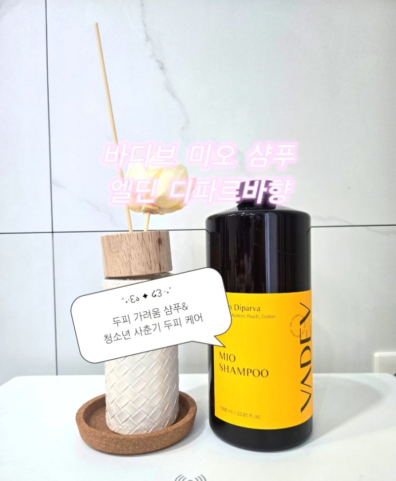 두피 가려움 샴푸 추천 바디브 미오 샴푸 엘딘 디파르바향 청소년 사춘기 두피 케어