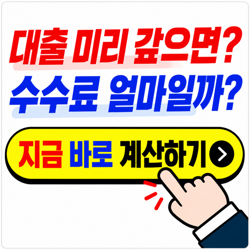 2026 대출 중도상환수수료 계산방법·면제조건 총정리