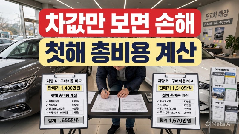 중고차 살 때 차값만 보면 안 됩니다｜구매 후 1년 실제 비용 계산법