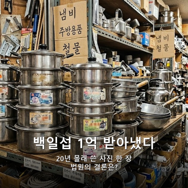 20년 무단도용 백일섭, 1억 받아냈다