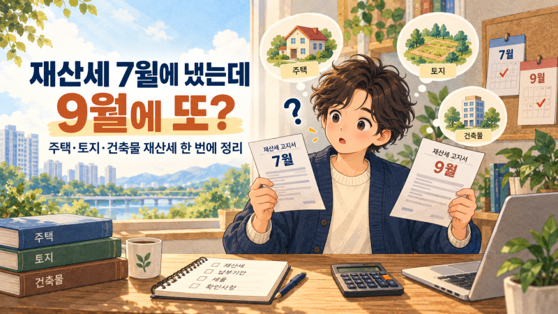 재산세 7월에 냈는데 9월에 또? 주택·토지·건축물 재산세 한 번에 정리