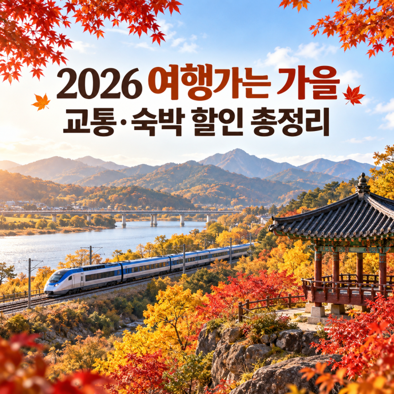 2026 여행가는 가을 혜택 총정리｜섬 숙박 5만원·교통·캠핑 할인