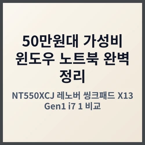 가성비 윈도우 노트북 2종 리뉴올PC vs 씽크패드