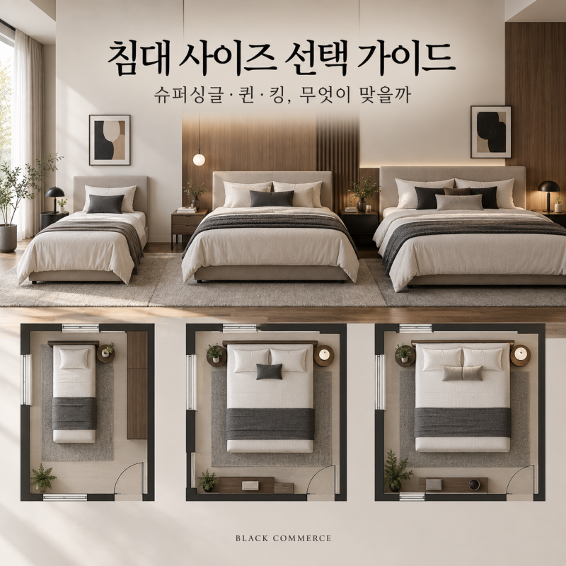 침대 사이즈 종류 총정리, 슈퍼싱글·퀸·킹 구매 전 확인할 7가지