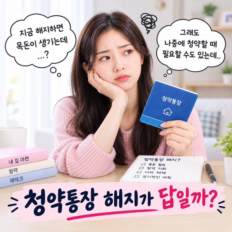청약통장 해지 전에 검토해 보아야 할 것들 정리(청년주택드림 청약통장 혜택 포함)
