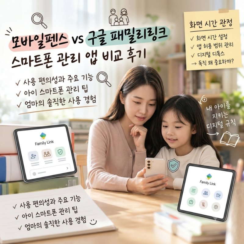 [내돈내산] 사춘기 아들 스마트폰 통제 [모바일펜스vs구글 패밀리링크] 솔직한 후기