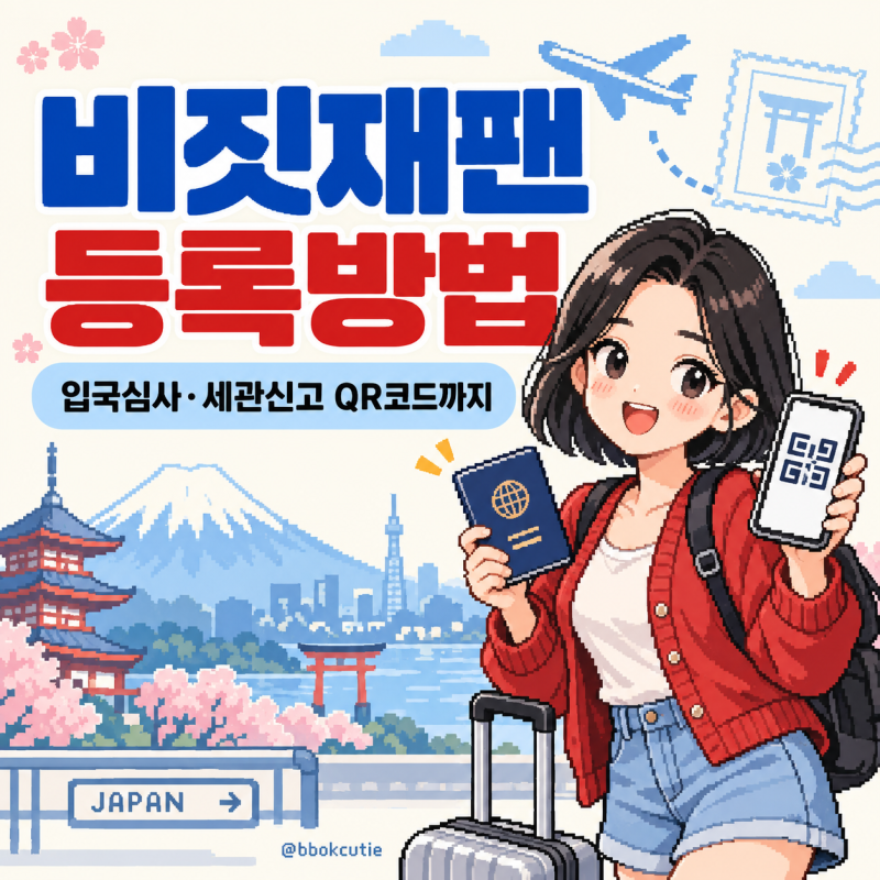 비짓재팬 등록방법 :: 일본 입국심사 세관신고 QR코드 발급까지