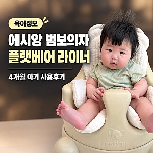 에시앙 범보의자 플랫베어 라이너 I 4개월 아기가 사용해본 내돈내산 솔직후기