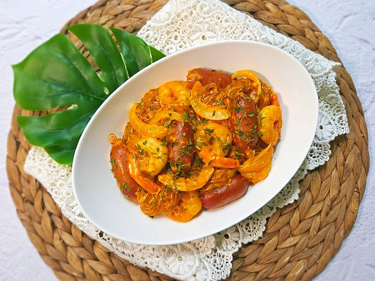 크림카레당면 레시피, 아이도 반한 매콤꾸덕 불닭소스 당면요리