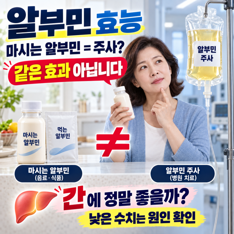 알부민 효능 총정리｜마시는·먹는 알부민과 알부민 주사, 간에 정말 좋을까?