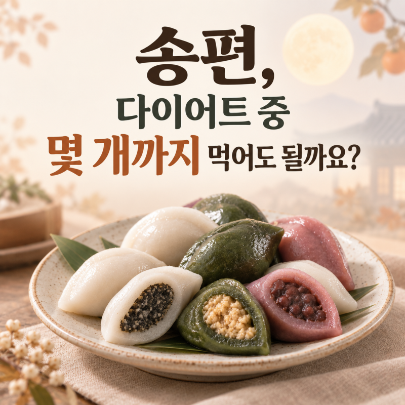 송편, 다이어트 중 몇 개까지 먹어도 될까요?