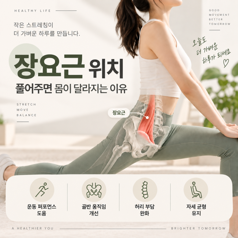 장요근 위치, 풀어주면 몸이 달라지는 이유