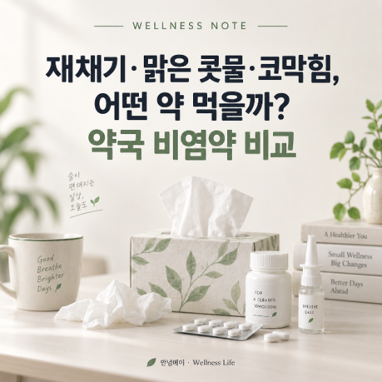 재채기·맑은 콧물·코막힘, 어떤 약 먹을까? 약국 비염약 비교