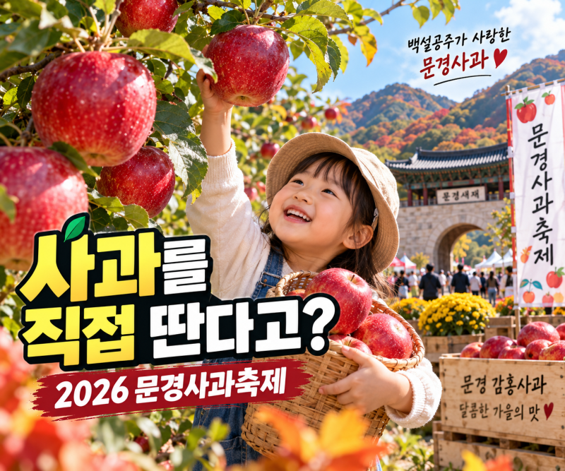2026 문경사과축제 감홍사과를 직접 딴다고? 10월 17일부터 문경새재에서 16일간
