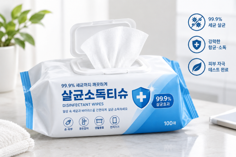 대물 살균소독티슈 와 의약외품 소독티슈