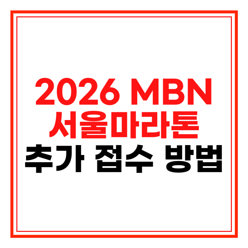2026 MBN 서울마라톤 추가 접수 방법 총정리: 취소분 신청 일정 및 참가비 확인법