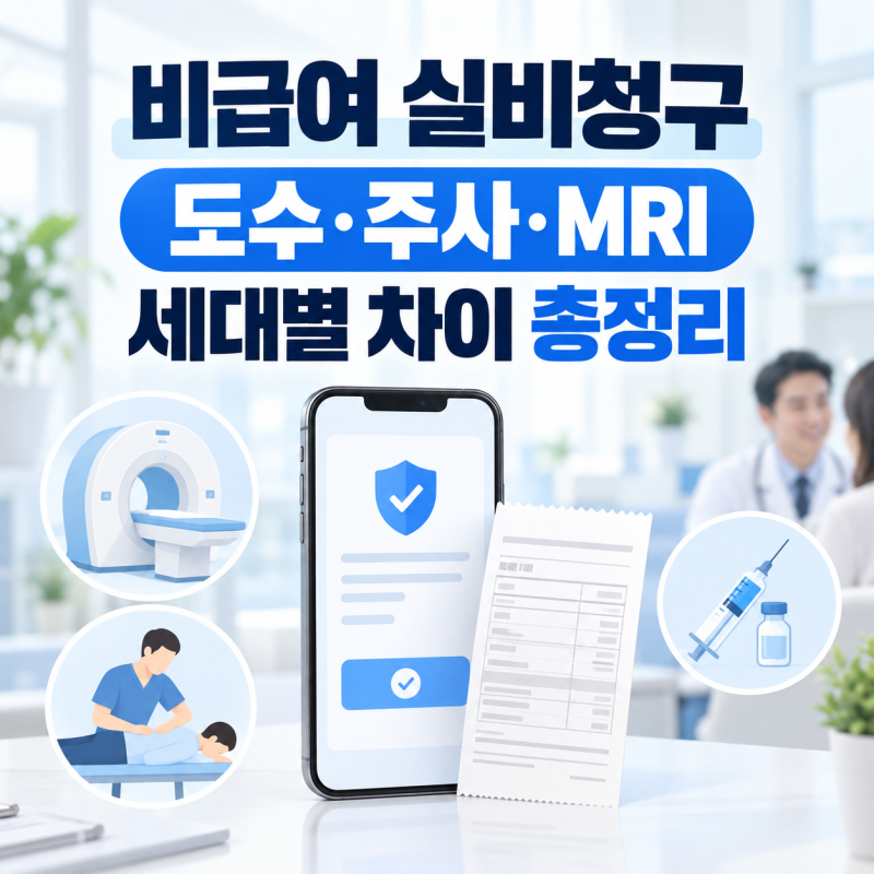 비급여 실비청구 기준 총정리, 도수치료·주사·MRI 세대별 보장 차이는?