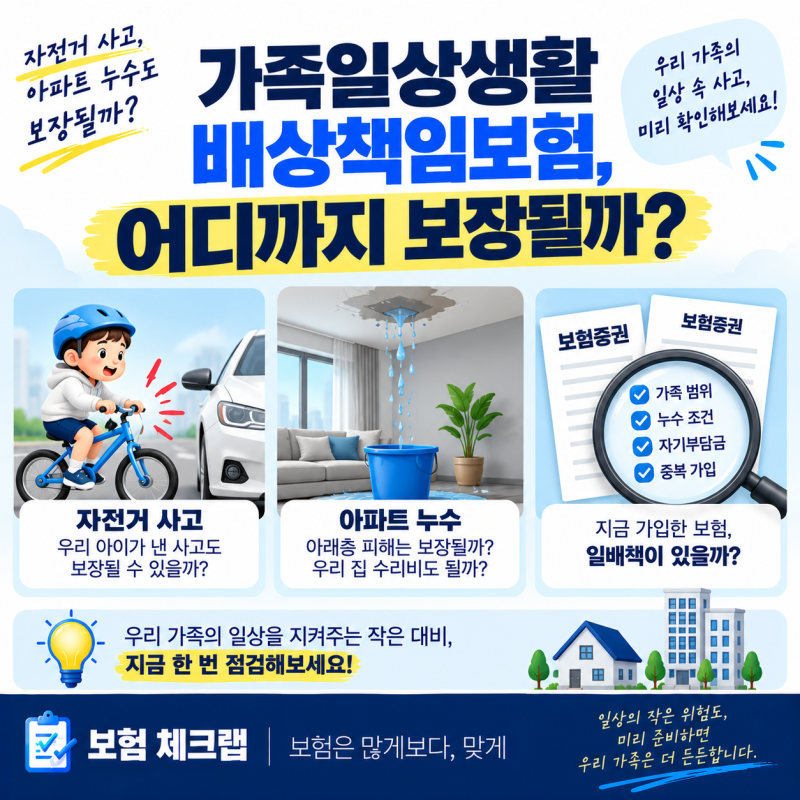 가족일상생활배상책임보험, 어디까지 보장될까?