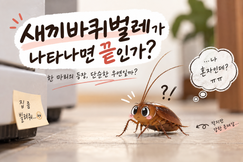 새끼바퀴벌레 한 마리 뒤에 숨어 있는 진짜 신호