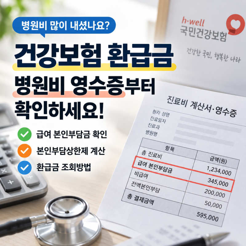 건강보험 환급금 병원비 영수증에서 먼저 볼 항목은?｜본인부담상한제 계산과 조회방법