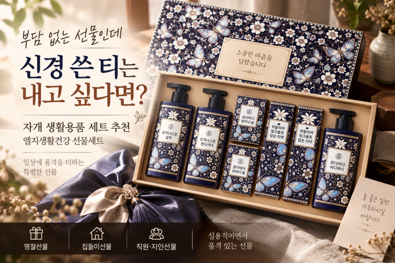 부담 없는 선물인데 신경 쓴 티는 내고 싶다면? 자개 생활용품 세트 추천｜엘지생활건강 선....