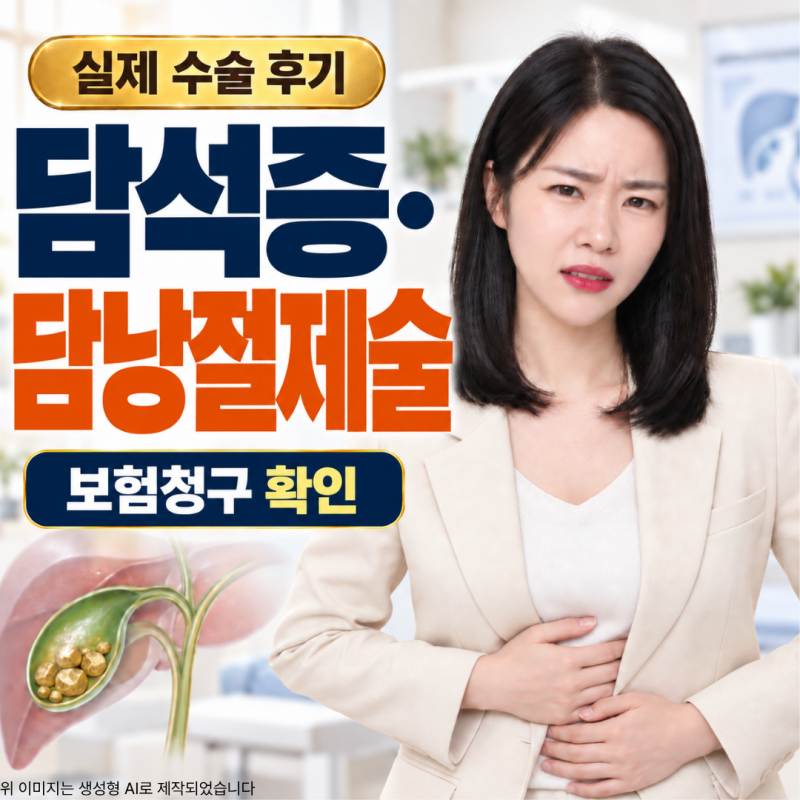 담석증 실제 수술 후기 담낭절제술 보험 청구 완벽 매뉴얼