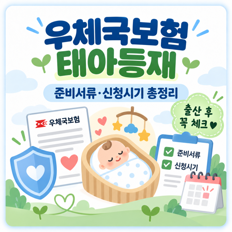 우체국보험 태아등재 방법 출산 후 준비서류와 신청 시기 총정리