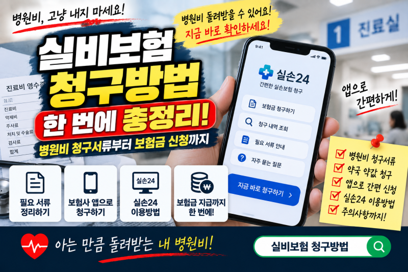 실비보험 청구방법 총정리! 병원비 청구서류부터 보험금 신청까지
