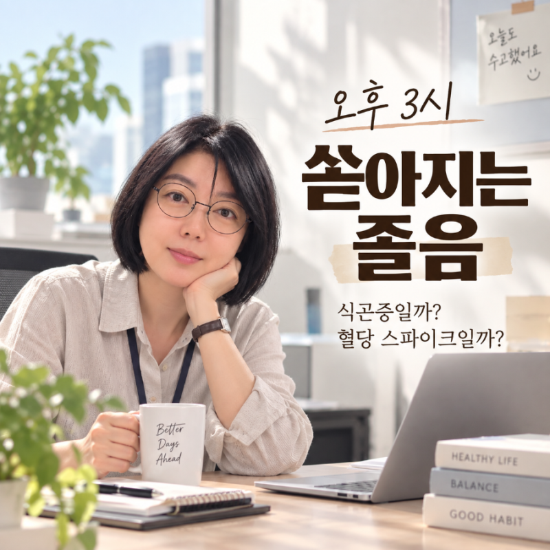 50대 오후 3시 쏟아지는 졸음, 식곤증일까 혈당 스파이크일까