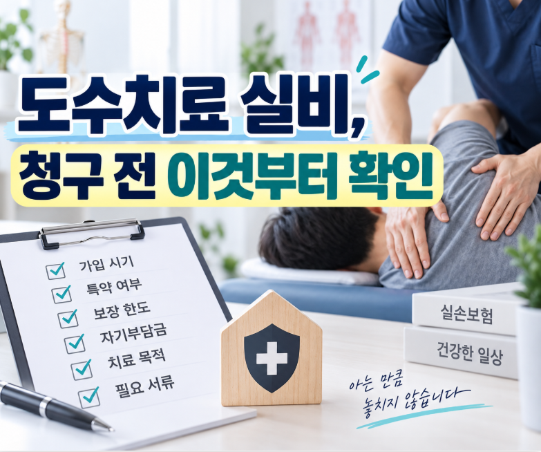 도수치료 실비 청구 전 꼭 확인해야 할 조건, 가입 시기에 따라 다릅니다