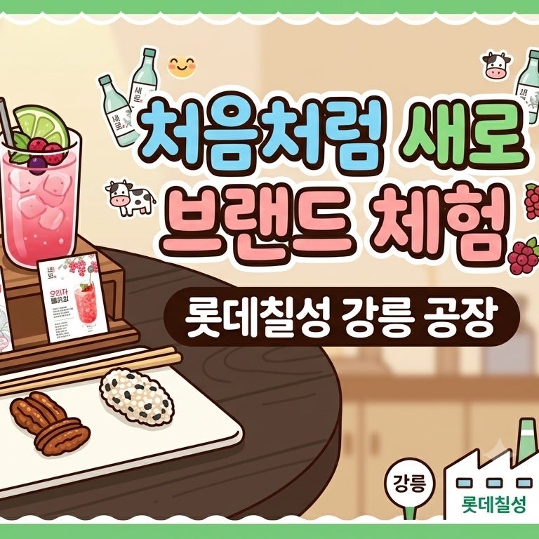 강릉 가볼만 한 곳 이색 체험 롯데칠성 강릉공장 브랜드 투어 시음 및 오크소주랑 디퓨저만....