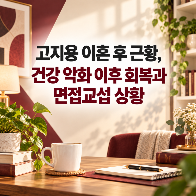 고지용 이혼 후 근황, 건강 악화 이후 회복과 면접교섭 상황