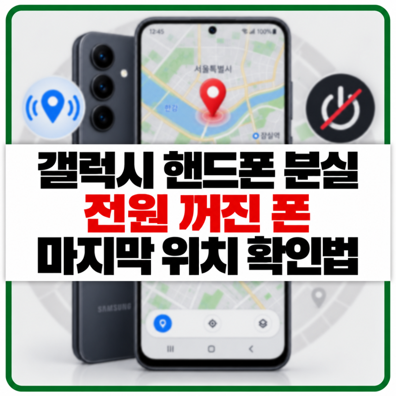 갤럭시 핸드폰 분실 위치추적, 전원 꺼졌을 때 마지막 위치 확인법