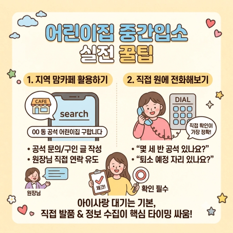 어린이집 중간 입소 방법 - 중간 입소 가능성 높이는 방법