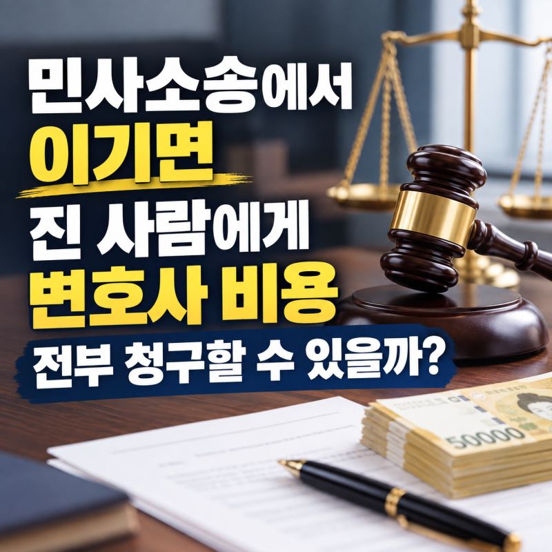 민사소송에서 이기면 상대방에게 변호사 비용 전부 청구할 수 있을까?