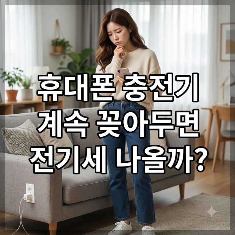 휴대폰 충전기 계속 꽂아두면 전기세 나올까? 주의사항 3가지