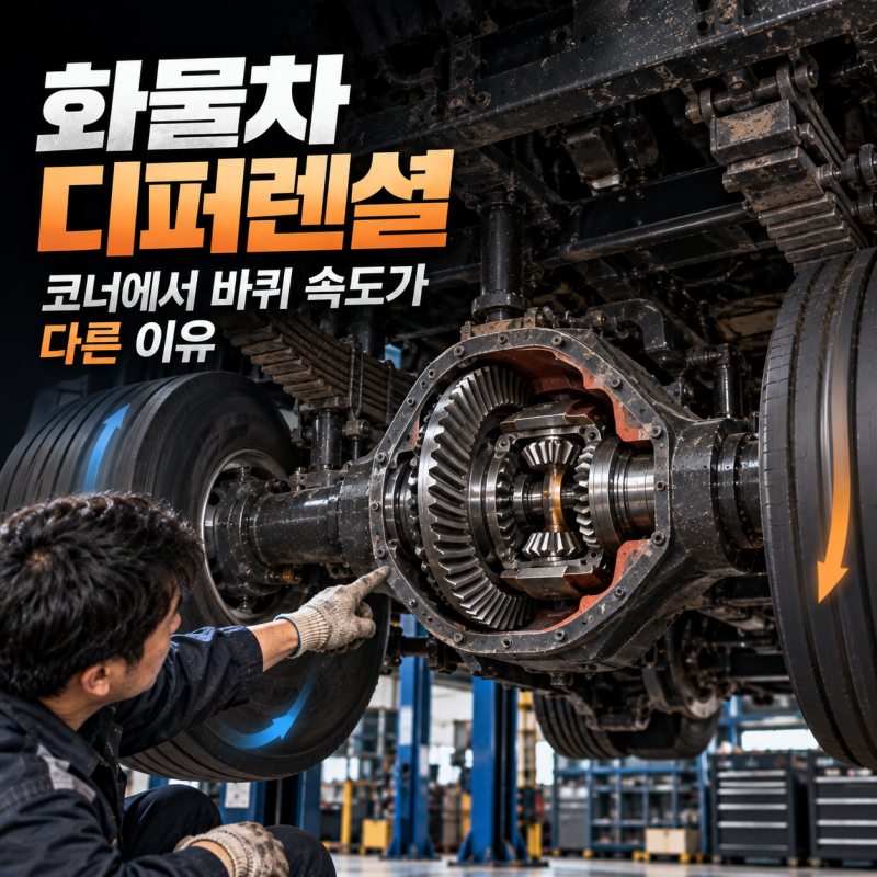 화물차가 코너를 돌 때 좌우 바퀴는 왜 다른 속도로 돌까? 디퍼렌셜 기어의 숨은 역할