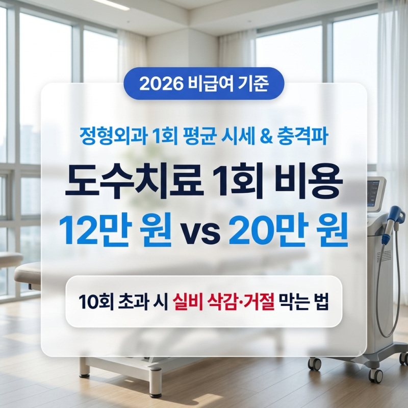 [2026] 도수치료 1회 비용과 체외충격파 가격: 정형외과 평균 시세와 실비 청구 삭감·부지급 ....