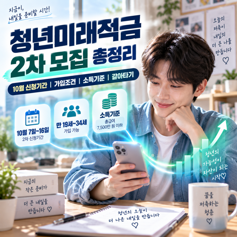 청년미래적금 2차 모집 신청기간과 가입조건ㅣ10월 신청방법부터 갈아타기까지 총정리(+신청....