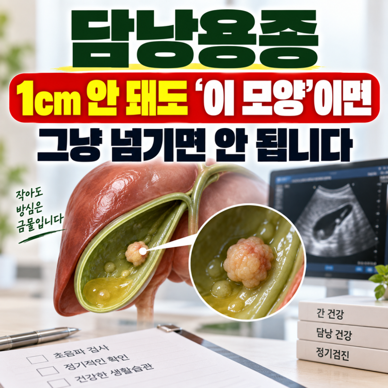 담낭용종, 1cm 안 돼도 ‘이 모양’이면 그냥 넘기면 안 됩니다
